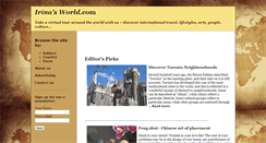 Desktop Screenshot of irinasworld.com